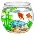 Balacoo Clear Fish Bowl: Plastic Vase Bowl Round Aquarium Terrarium Betta Fish Bowl Hydroponic Plants Holder Flower Vase