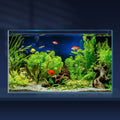 LAQUAL 10 Gallon Ultra Clear Glass Fish Tank Rimless Low Iron Aquarium for Betta/Nano/Goldfish/Snail/Shrimp Big Fish Tank & Cover Set & Feeding Ring & Cleaning Tools