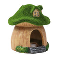 XEOGUIYA Aquarium Decoration Green Moss Mushroom House Resin Fish Tank Decoration Reptiles Fish and Shrimp Shelter Landscape Cave Decor