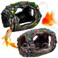 Broken Barrel Aquarium Cave Decorations (2 Pcs)