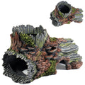 PTFJZ Aquarium Decorations Hollow Tree Trunk Fish Tank Accessories Tree Stump Shelter for Betta Hideout Caves Driftwood for Aquarium Simulation Tree Decor with Holes