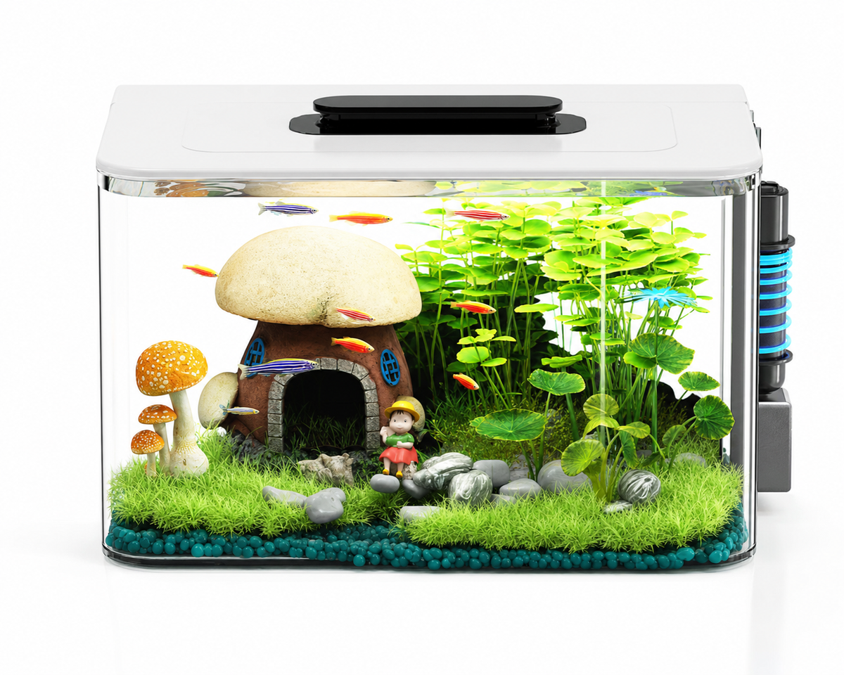 2.5 Gallon Betta Fish Tank Kit with Filter, Heater & LED Light
