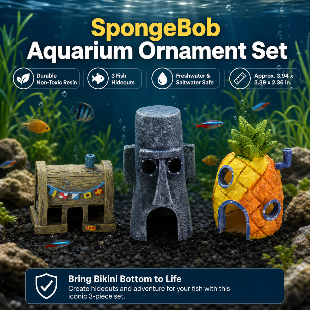 SpongeBob Aquarium Ornament Fish Shelter House Decor