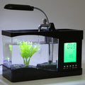 Mini Fish Tank Calendar Clock with USB LED Flow Light