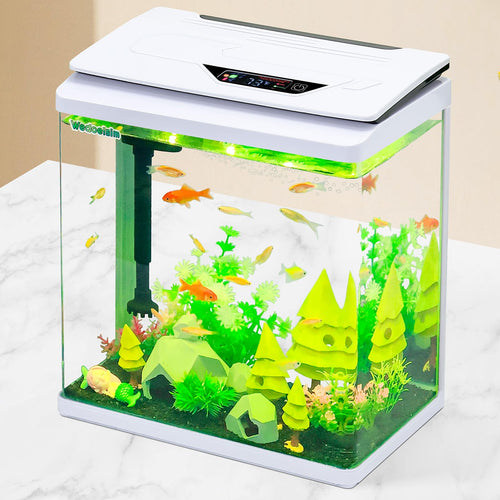 3 Gallon Betta & Goldfish Tank with Filter & 7-Color LED Light