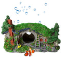 kathson Large Hobbit House Cave Aquarium Decoration, 10.6x7x5.9in